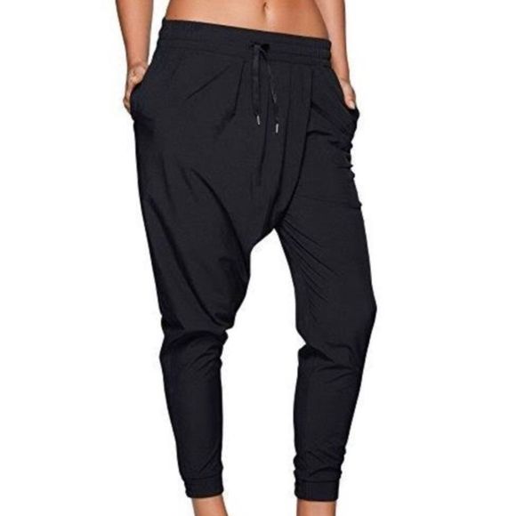 Lorna Jane Night Or Day Jogger Pants L Black Pull-On Pockets Lightweight Harem - Picture 5 of 7